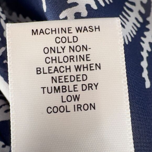 Banana Republic Womens Leaf Print 3/4 Sleeve Tunic Blouse Tie‎ Neckline Small - Picture 8 of 10